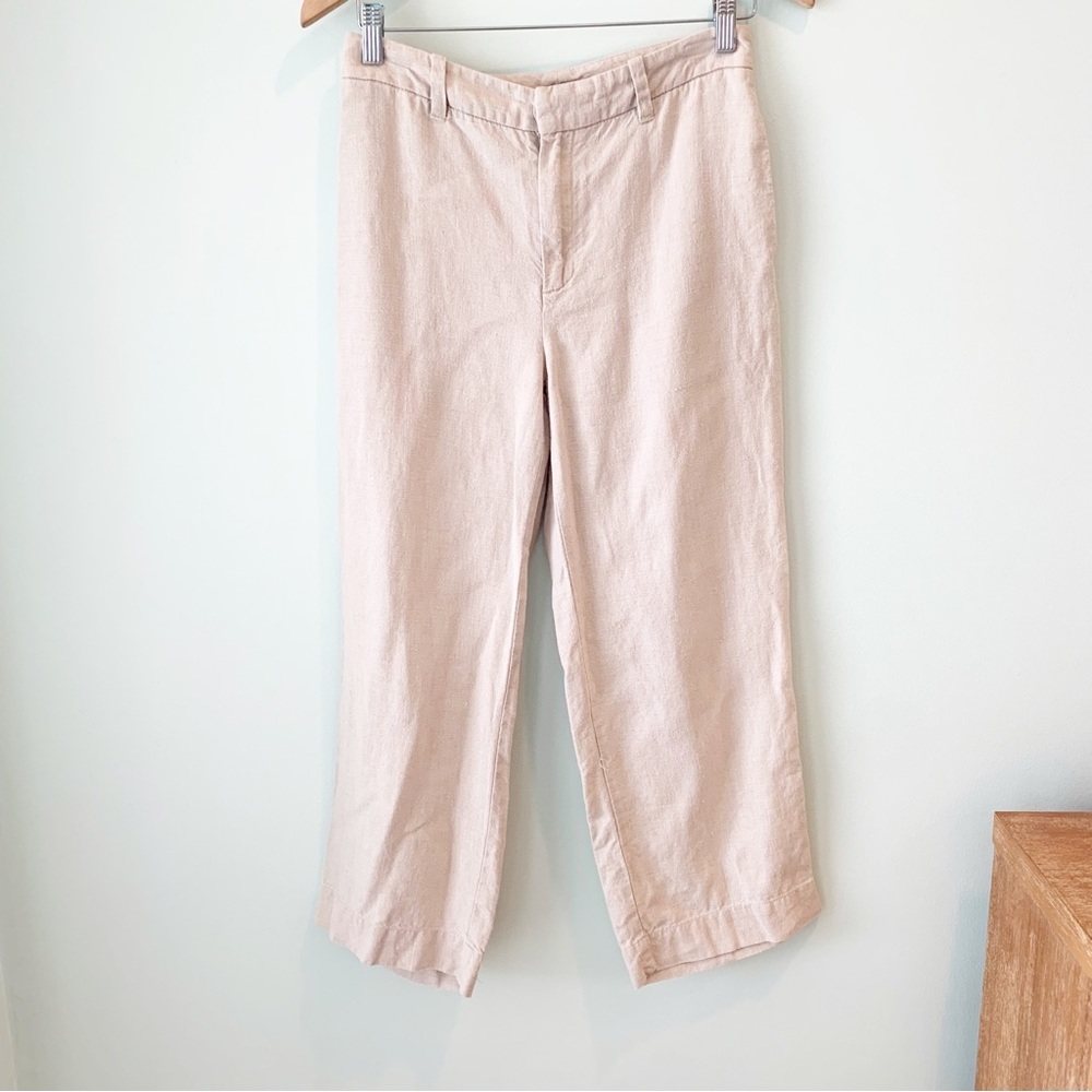 Vintage GAP Khaki Linen Beach Summer Capri Pants 4 Preppy